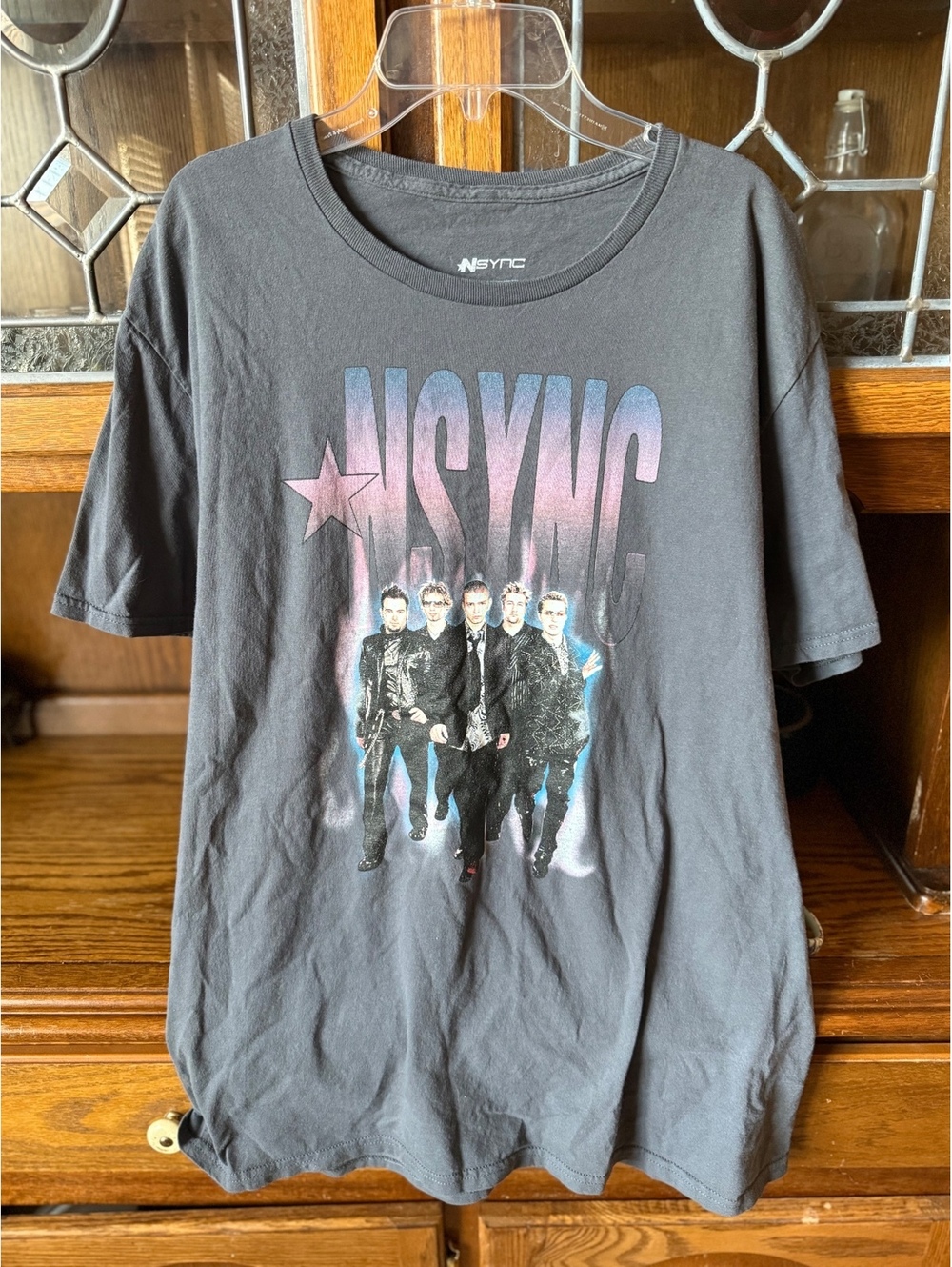 NSYNC Vintage Style Boy Band Graphic Tee Black XL Y2K style Pop Merch